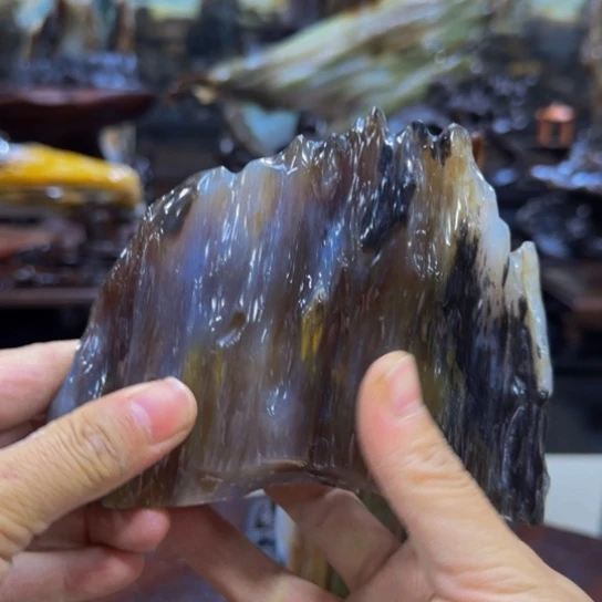 硅化玉手把未镶嵌哈*