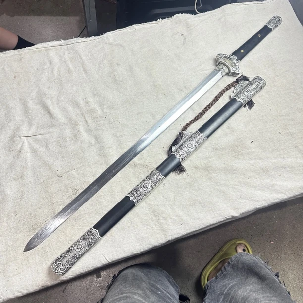 1861 龙泉昊天宝剑高猛钢黑木唐横刀未开刃