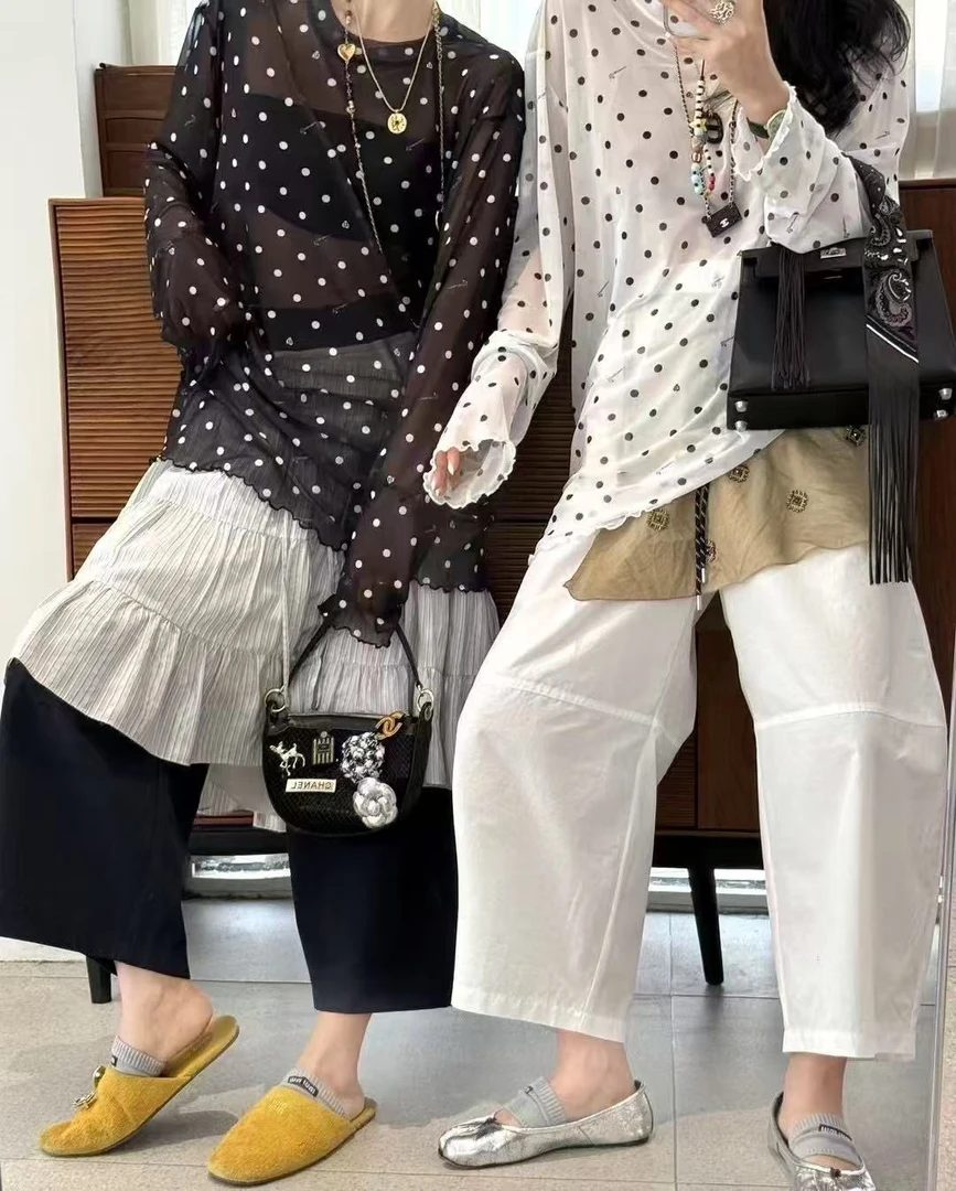 YSEVENTEEN以十七设计师品牌2025夏季新款百搭爱心波点T恤Y