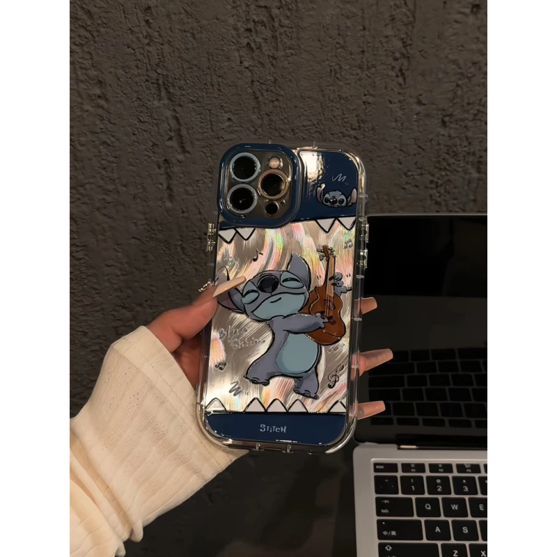 适用苹果16手机壳iPhone15奶油羽纱华为mate70吉他史迪仔小米15