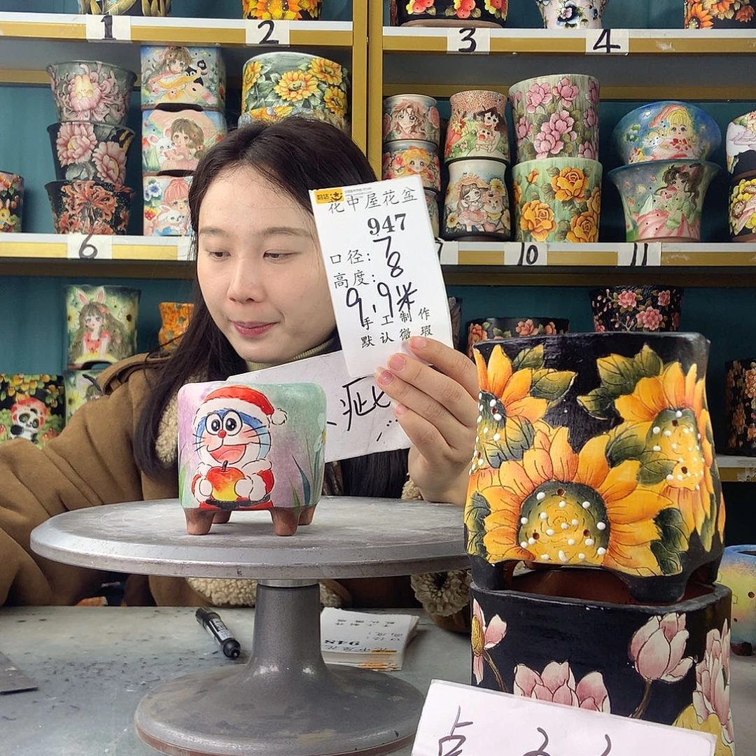 陶景德镇手工花盆947