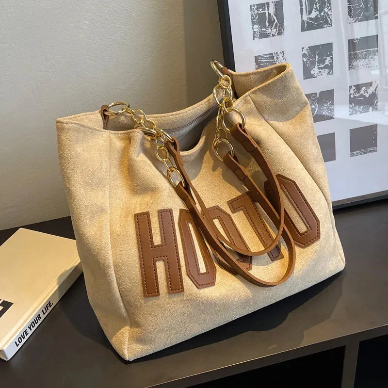 大学生上课单肩包帆布包大容量2025新款春夏高级感通勤托特包