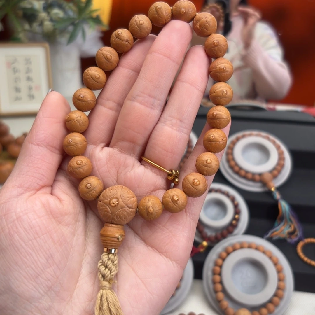 凤眼菩提吊坠全**热11毫米铁籽单圈