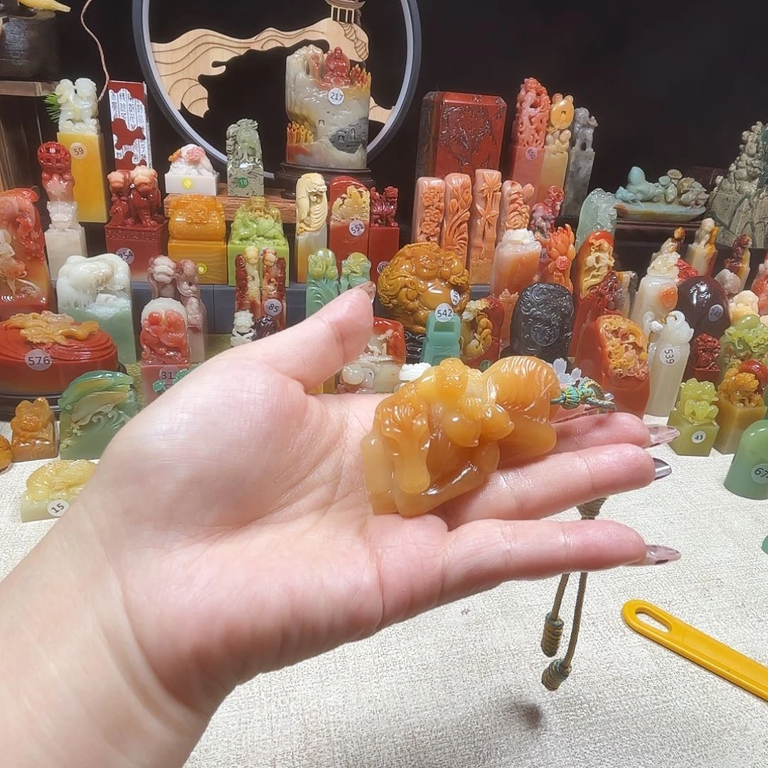 印石寿山石手把件