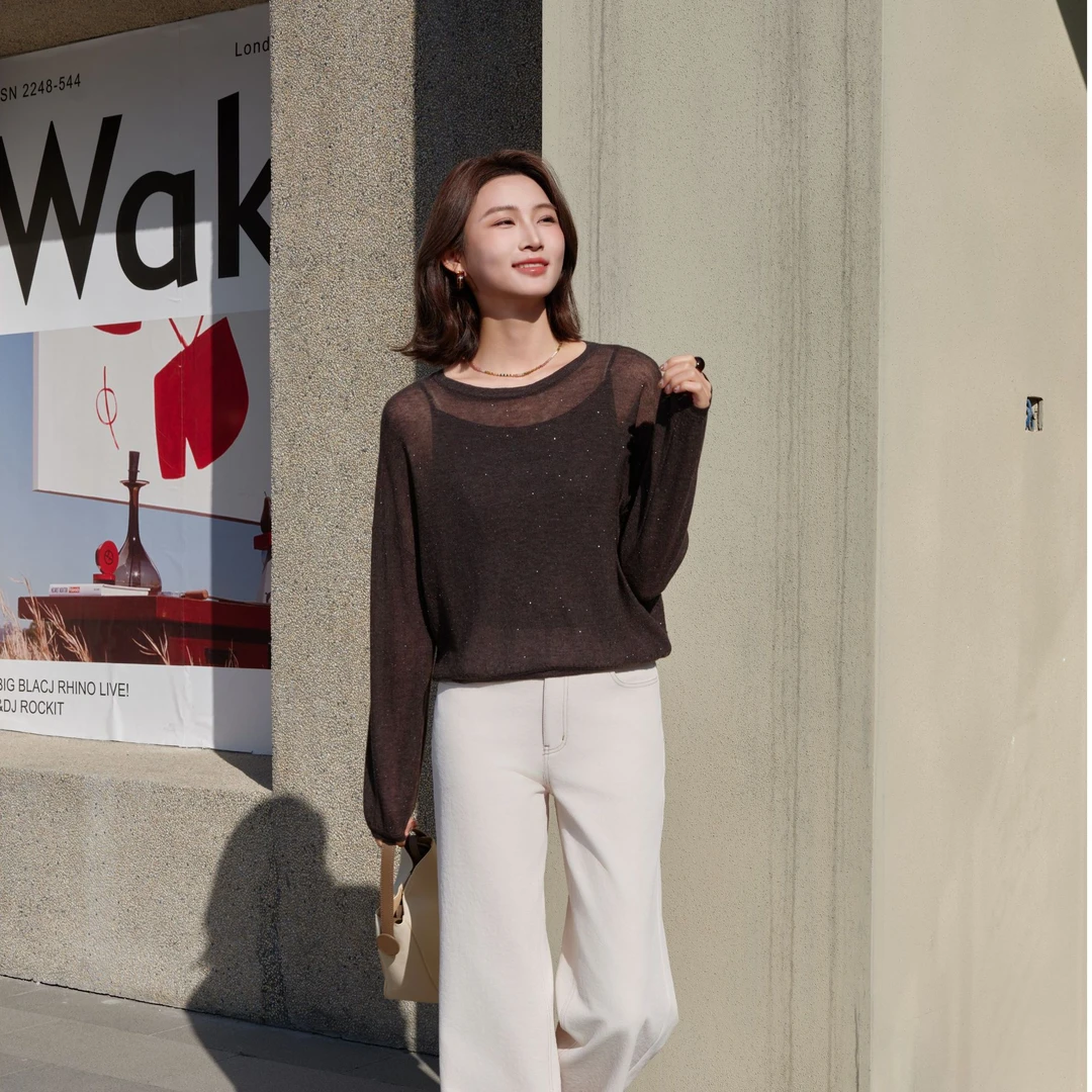 MUGE/慕歌针织衫纯色INS风长袖秋冬常规宽松春季百搭秋季高领