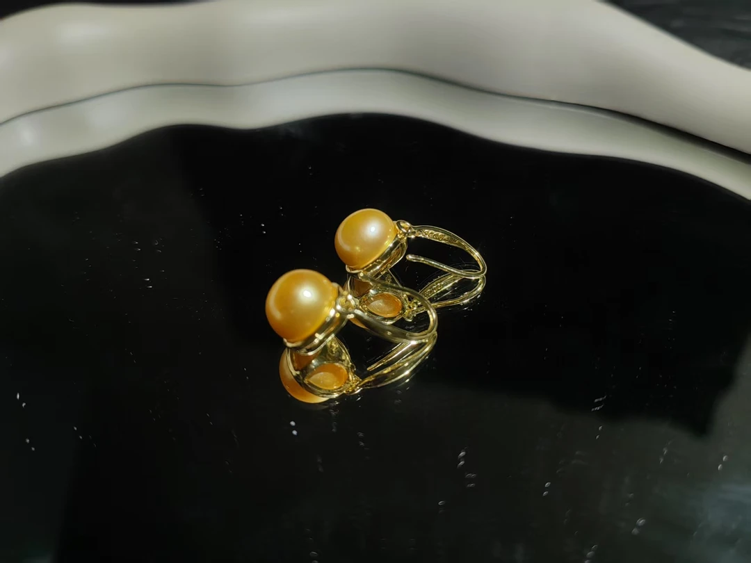 A1035【金汐】金珍珠耳坠