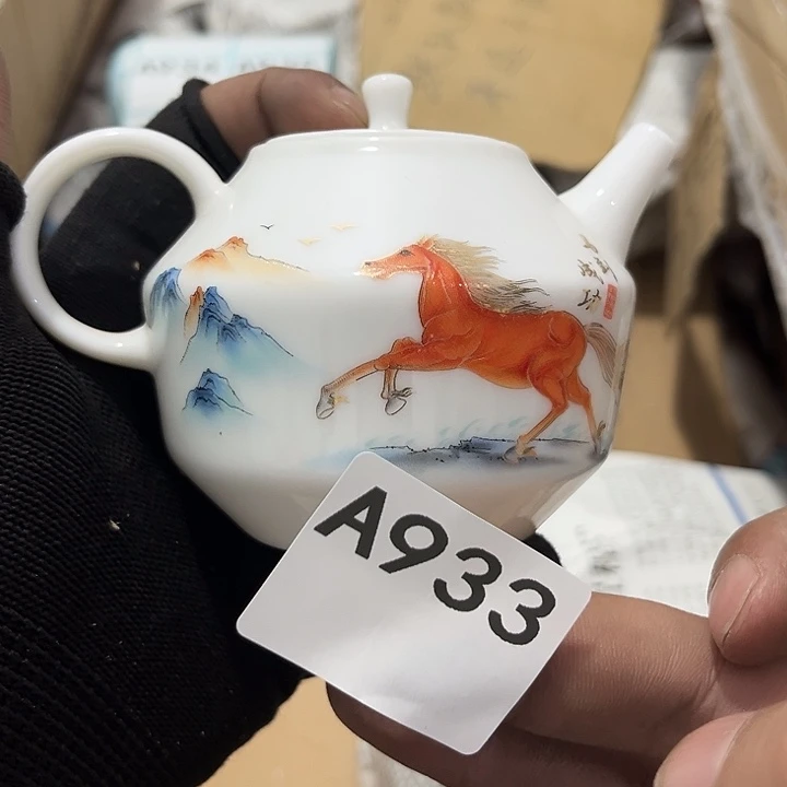 瓷片茶摆件工艺品摆件666