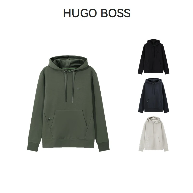 Hugo Boss雨果博斯 男士green系列连帽长袖卫衣50506130