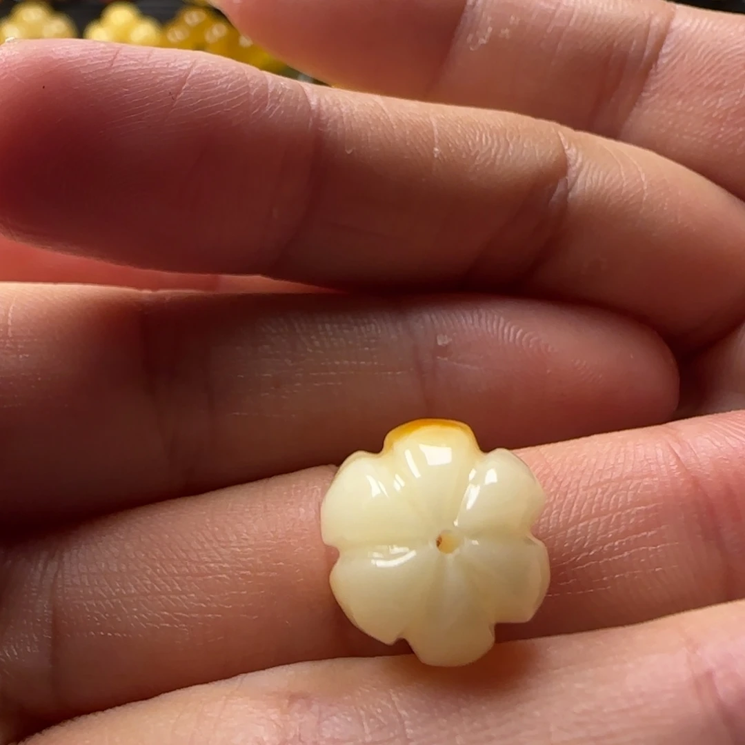 蜜蜡未镶嵌颈饰蜜蜡白蜡俏色南瓜珠