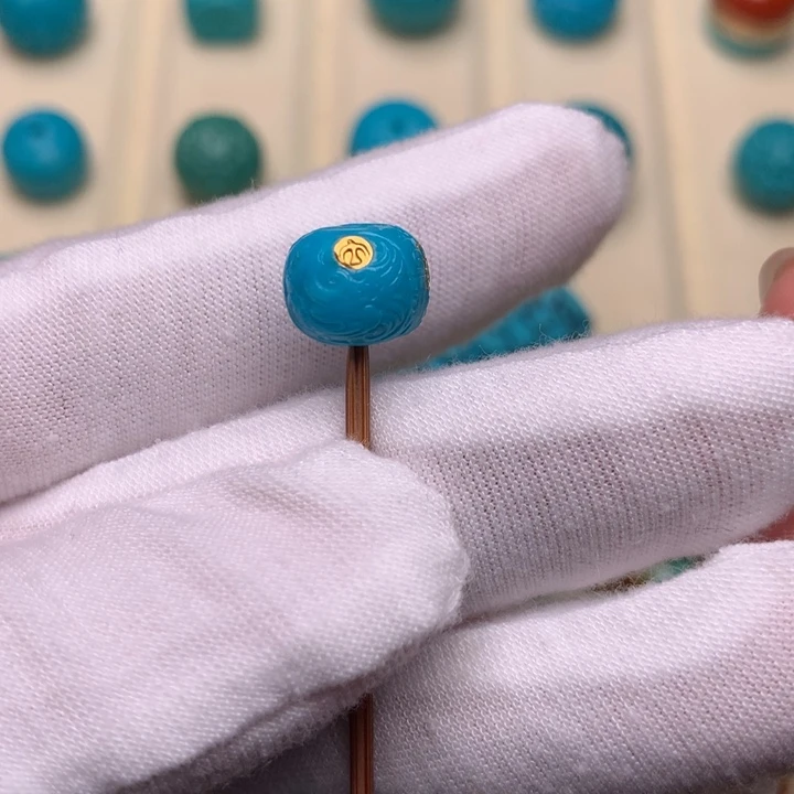 绿松石未镶嵌绿松石龙凤呈祥9.8