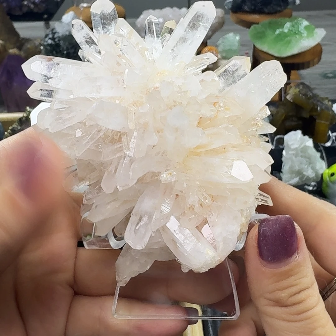 石材水晶摆件菊花