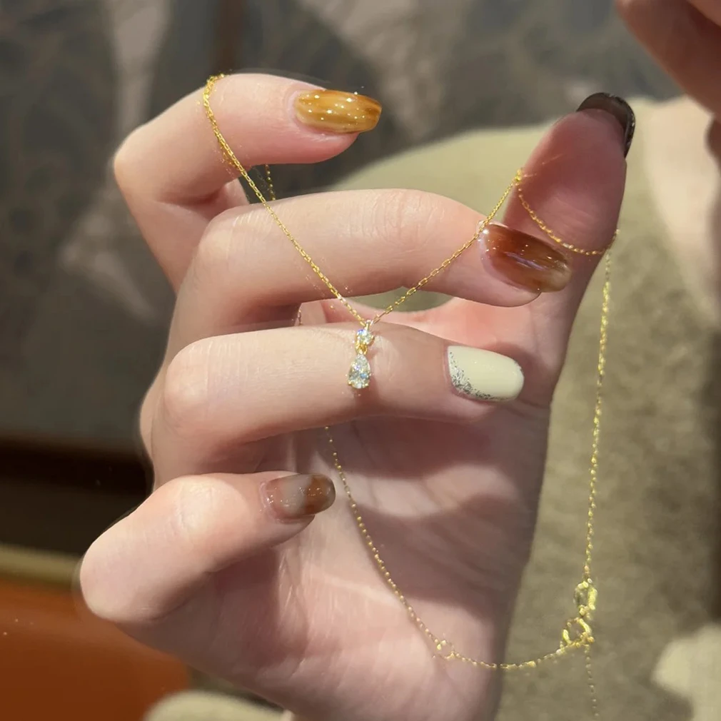 柯柒 钛钢项链 月神之泪项链女轻奢小众设计感百搭高级锁骨链