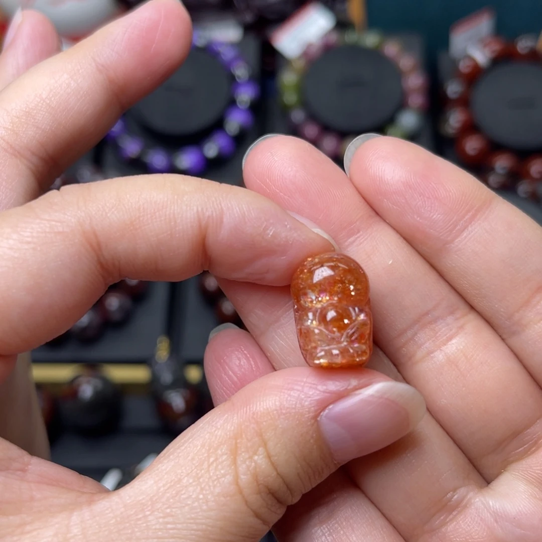 长石手链未镶嵌金太阳貔貅