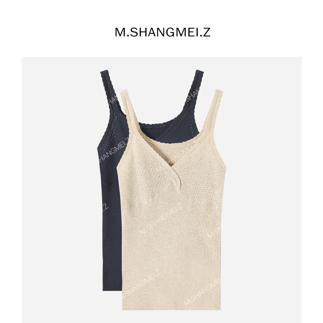 M.SHANGMEI.Z/沐熙美大哥舒适透气高级打底通勤背心X113308