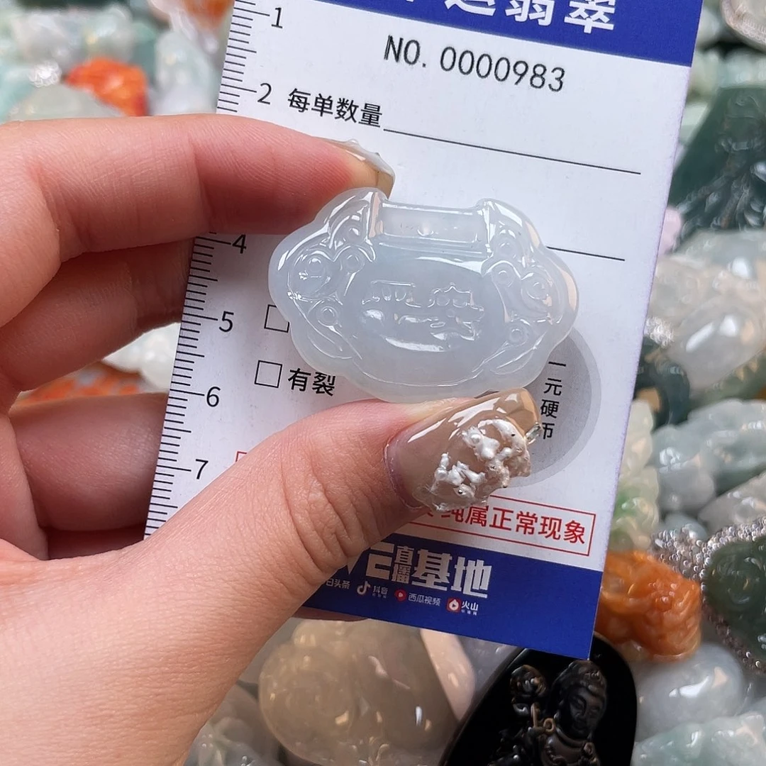 翡翠未镶嵌颈饰983