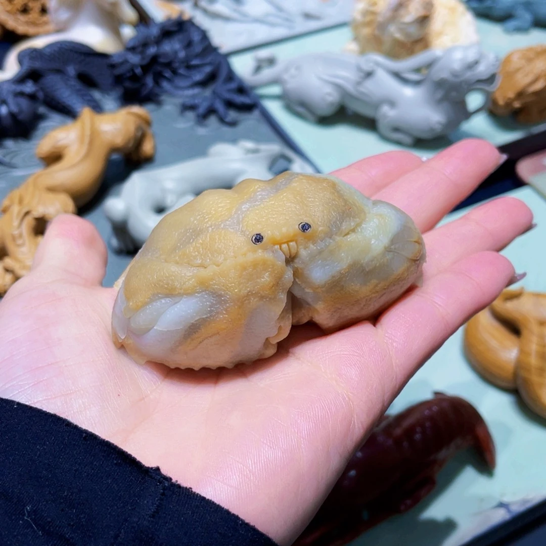 螃蟹寿山石精品摆件