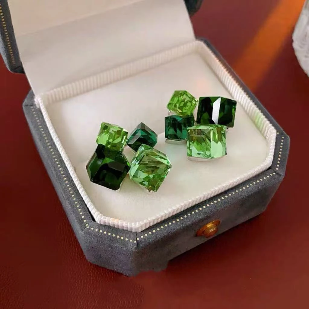 铜合金合成锆石耳饰 铜合金 合成立方氧化锆 女士耳饰-5853