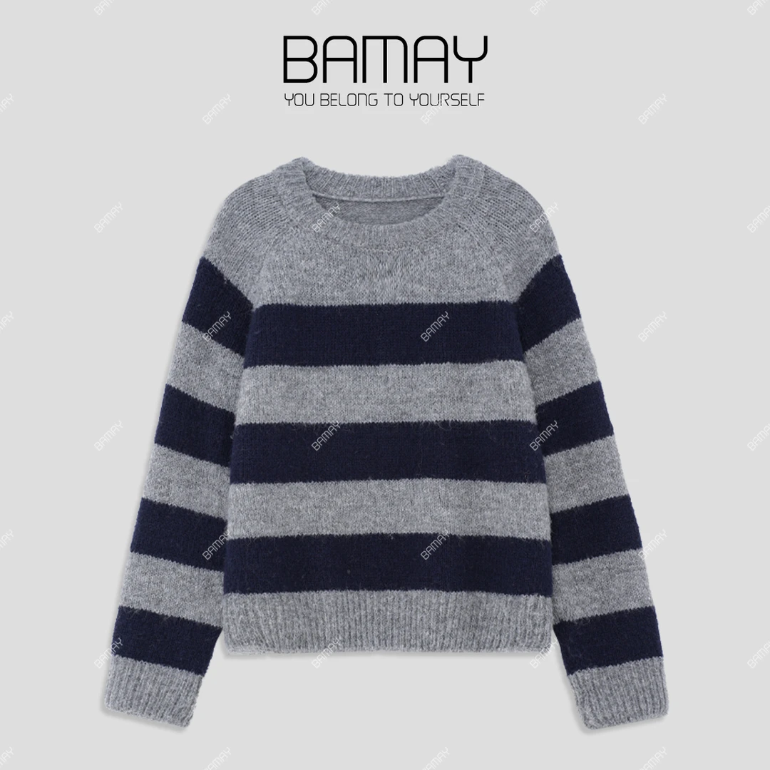 【大菲专属】经典时尚撞色百搭女士毛衫BM243MY002Q