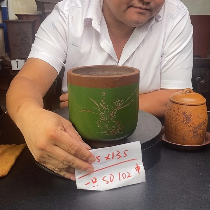 紫砂花盆货号一只SD102