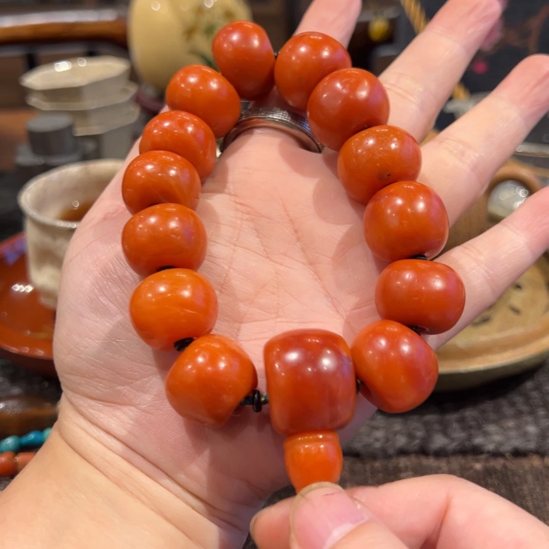 半***卡茶宠摆件一个红色