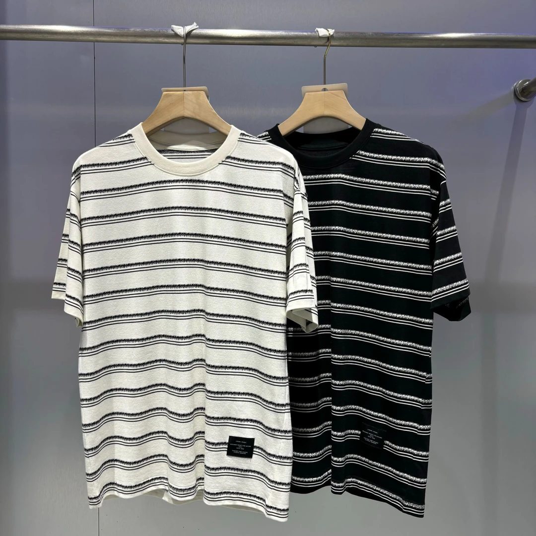 金典条纹广州uus高货男装潮流新款个性百搭休闲短袖WJ9011