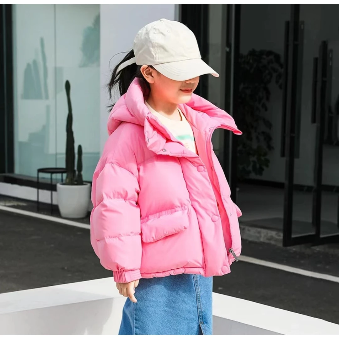 【米果妈】女童2025冬季新款加厚连帽休闲棉服B4067