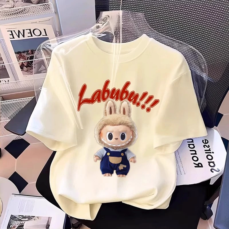 【纯棉】儿童夏装短袖t恤2025新款中大童洋气印花卡通上衣男女童潮T