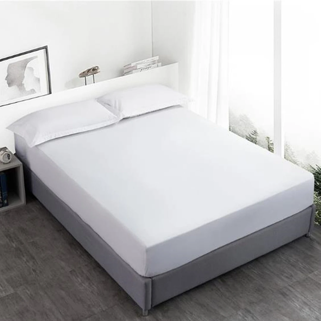 酒店宾馆纯白色床笠贡缎席梦思保护套防滑床罩床垫套