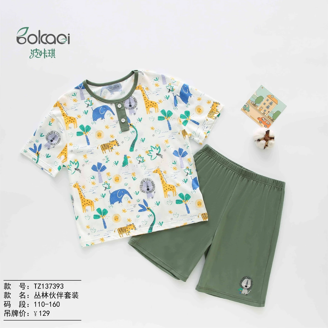 吸汗卡通风居家家居服套装卡通家居服