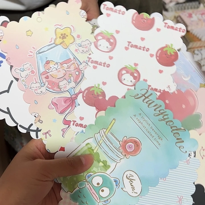 双面花边9.5×14混款100张