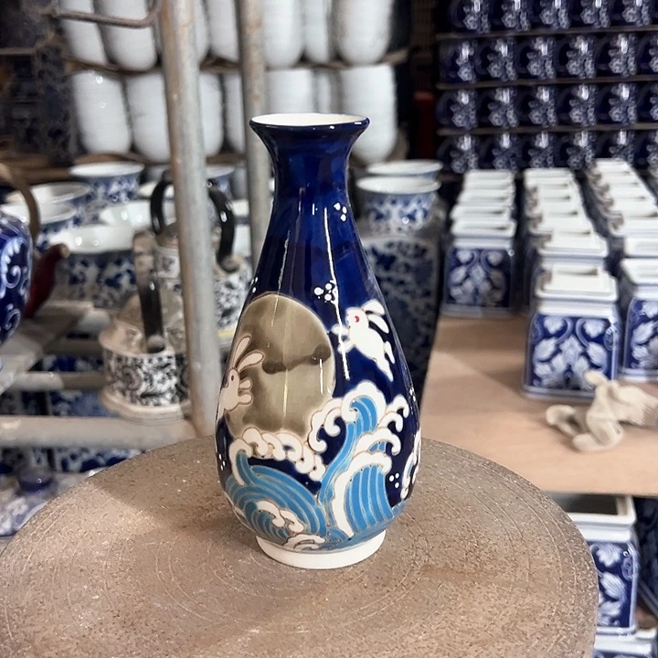 摆件青花外贸出口瓷，居家摆件花瓶