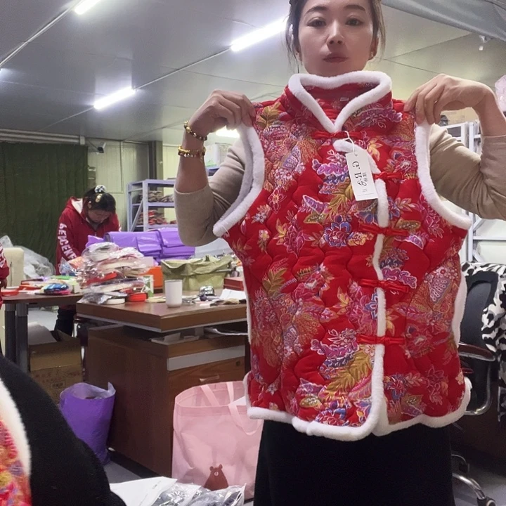 一***媛羊皮双面款盘扣款马甲2