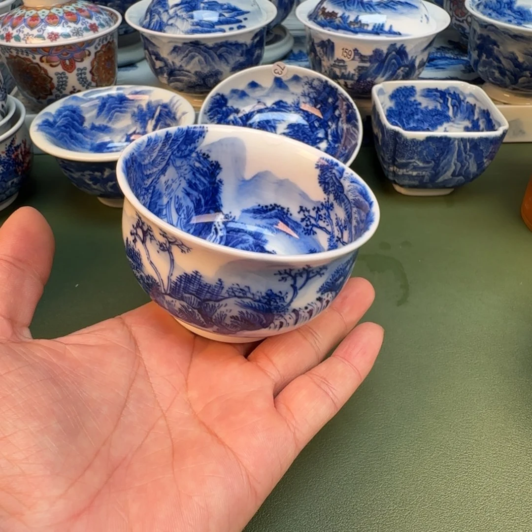 纯手工纯手绘茶具石头30