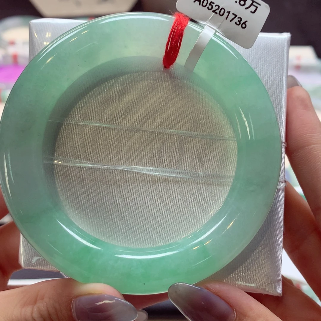 翡翠手镯未镶嵌圆条33（36号）