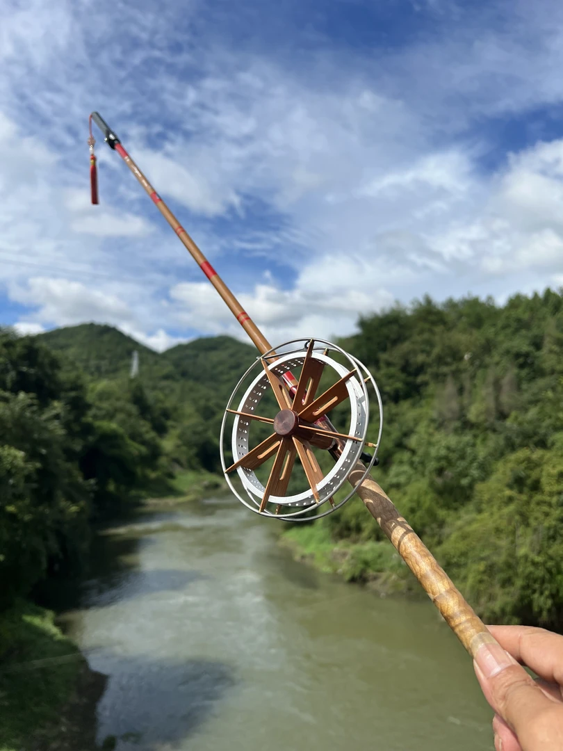 老夏渔具《炼匠盘车溪流竿》手工打造全富士导环传统短节钓鱼竿
