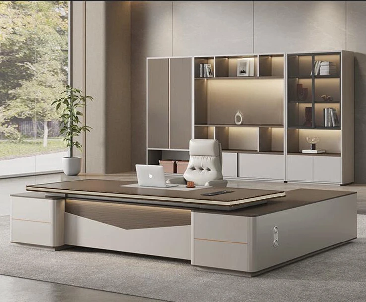 新中式总裁桌椅组合领导办公室大班台老板桌老板桌办公桌经理桌