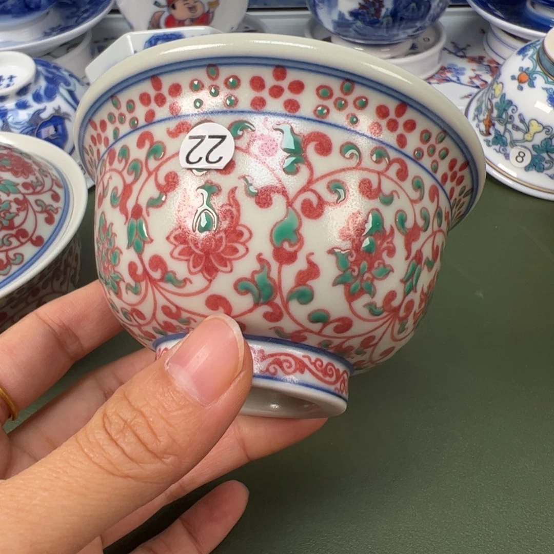 陶瓷景德镇纯手工纯手绘茶具木木22