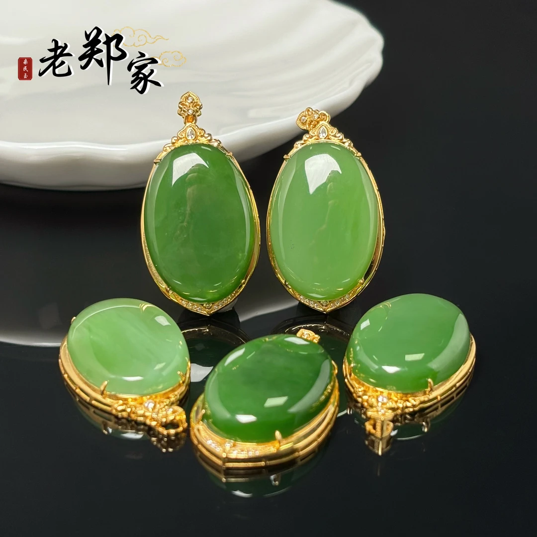 【老郑家】925银和田玉蛋面挂件（多样性发一件）不带链2861