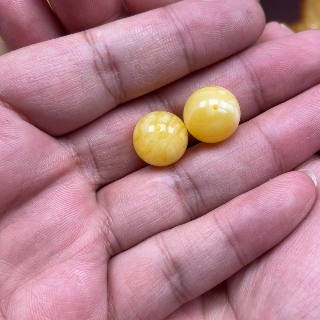 透***明蜜蜡未镶嵌裸石珠子