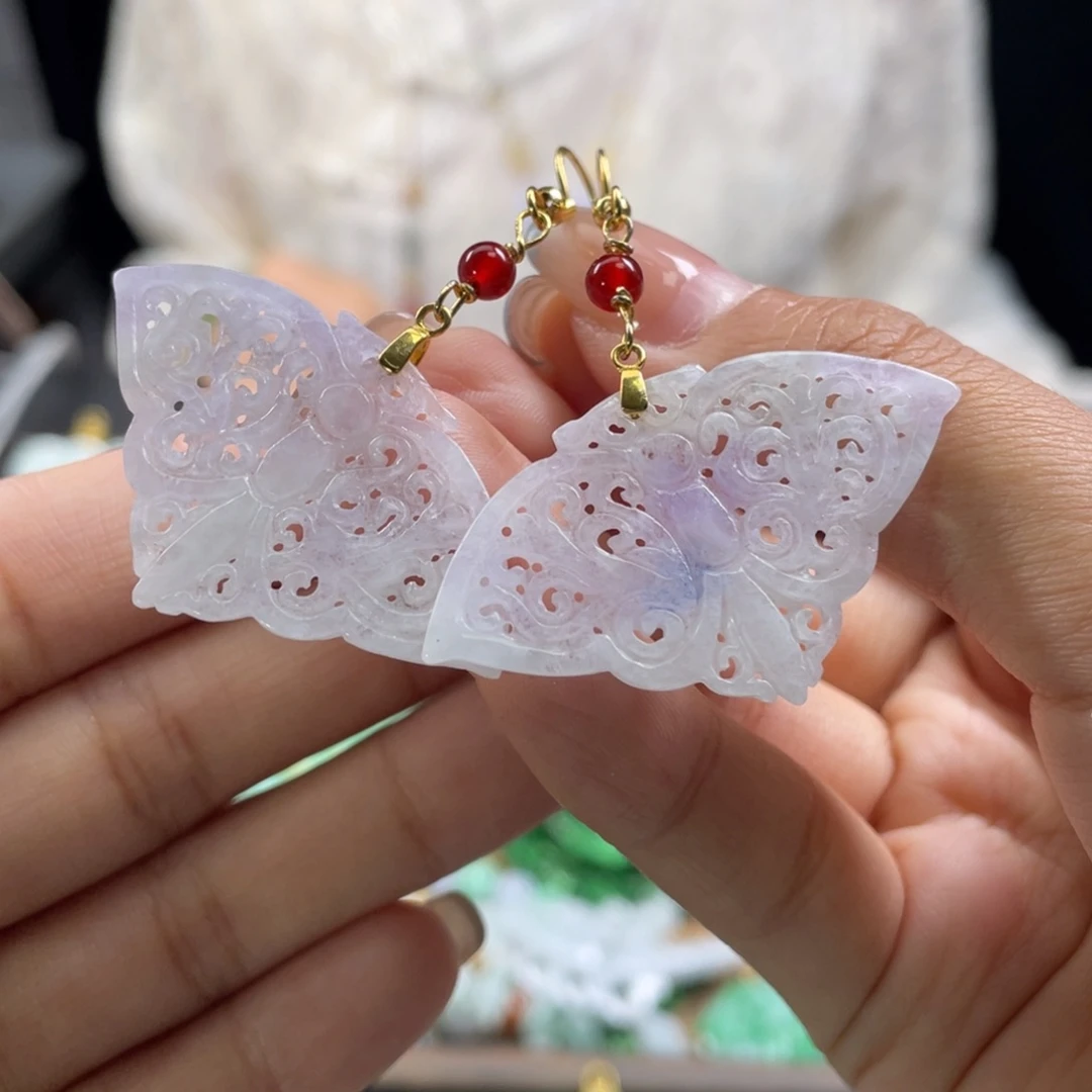 未镶嵌翡翠耳饰代编织