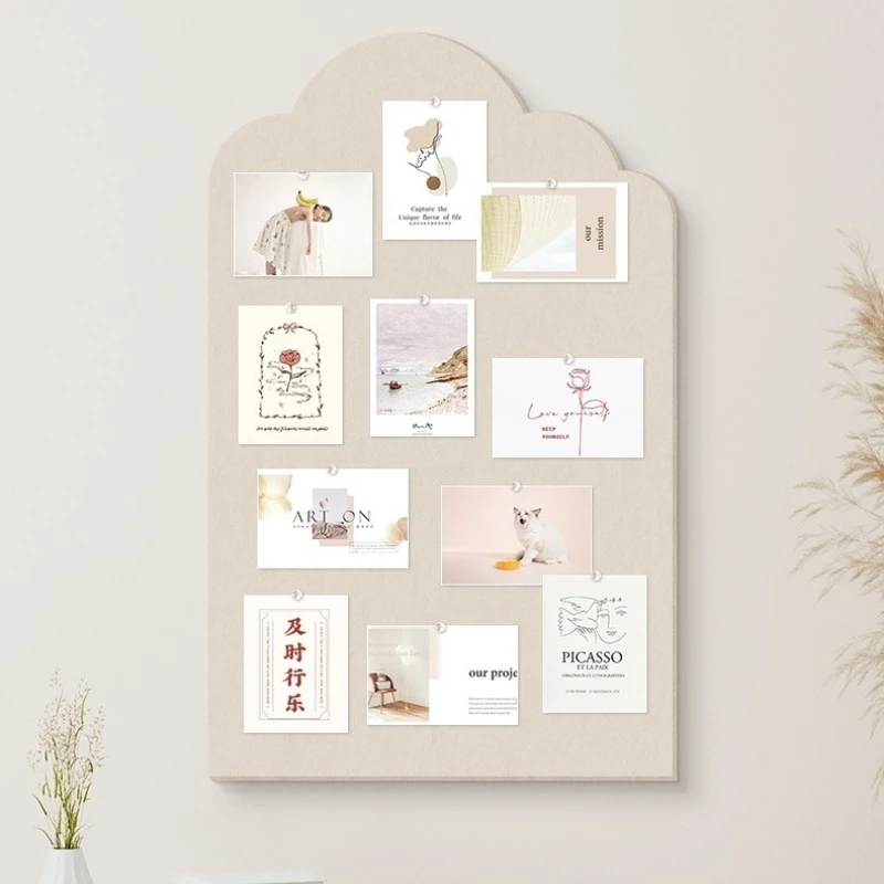 云朵ins毛毡板照片墙装饰展示板软木墙板背景墙贴加厚毛毡留言板