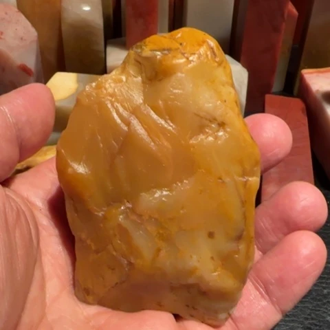 老挝石田黄原石，