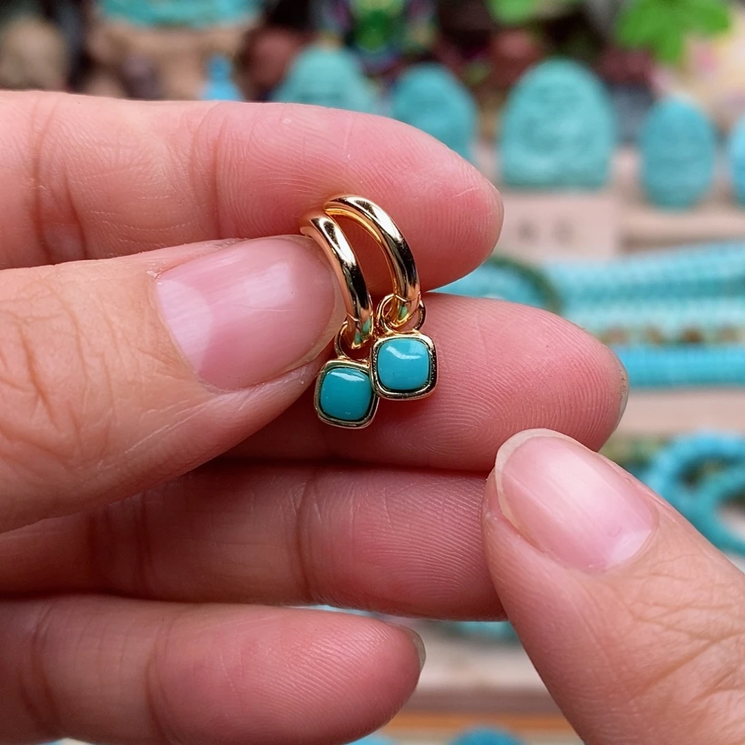 绿松石珠宝奇石银S925镶嵌