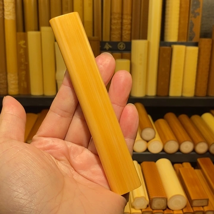 实心玉竹文玩手把件