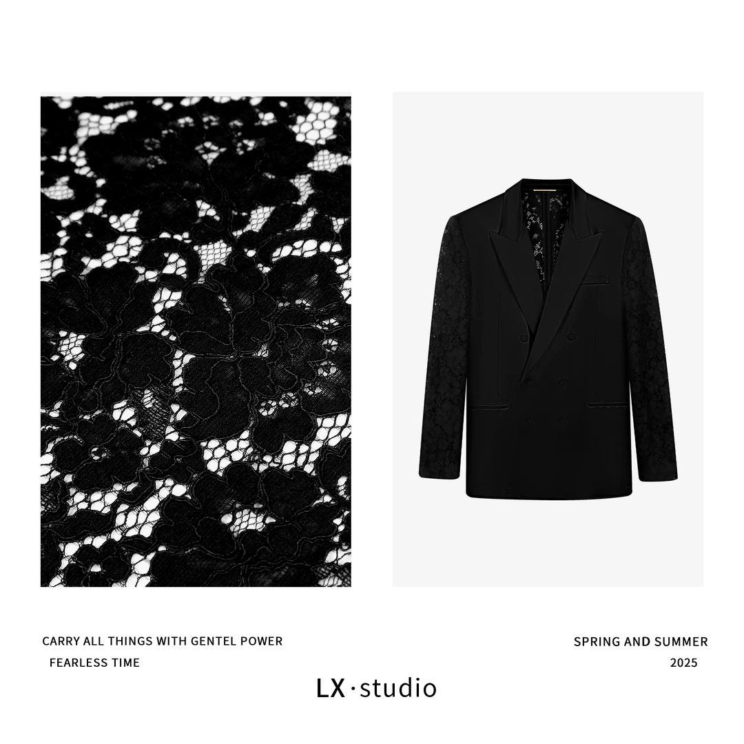 【FC定制】 夏季薄款75%醋酸西装外套女重工蕾丝刺绣西服 CYP26101