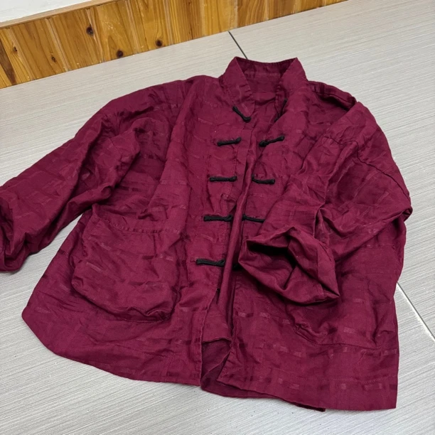 二囍古朴2504103苎麻开衫垮裤