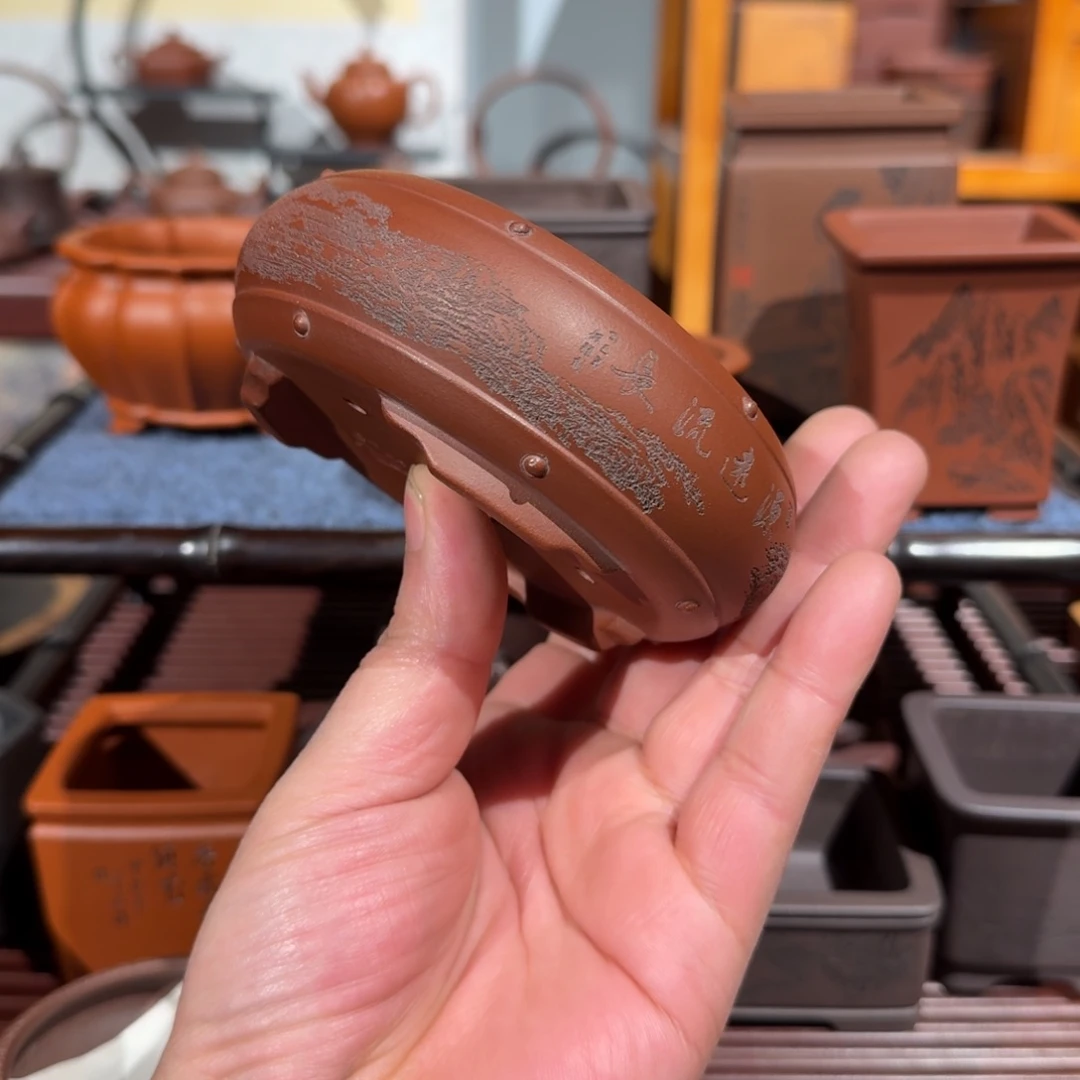 紫砂花盆原矿紫泥