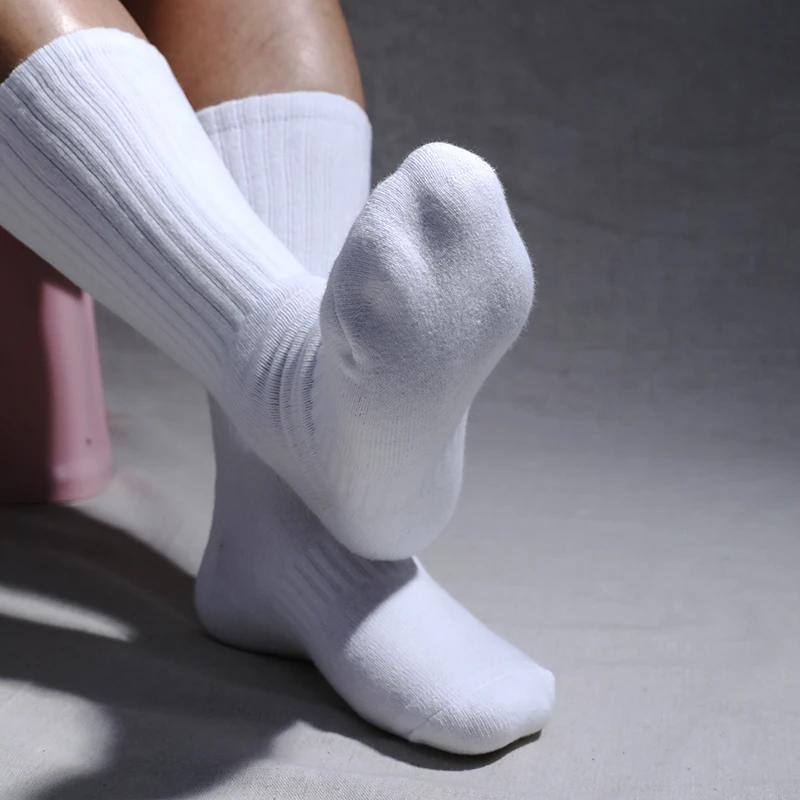 【加厚毛巾底】秋冬纯棉袜子男中筒秋冬运动跑步袜吸汗防臭长筒女袜