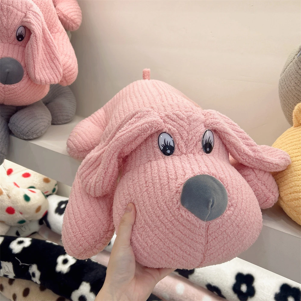 XXXK 0180 条绒枕 条绒狗-粉