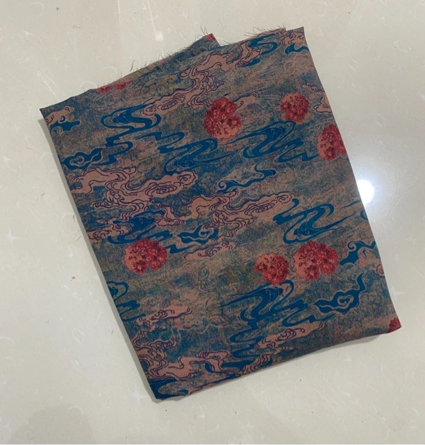 2025夏季高端雕印桑棉绸面料纯棉服装料如意吉祥不支持7天无理由